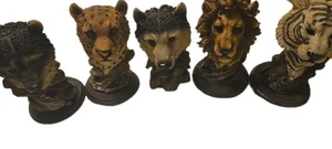 Lote de 5 figuras de animales oso león lobo tigre y leopardo - Imagen 1 de 9