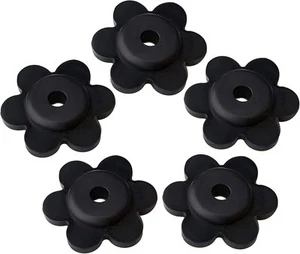 5pcs Flag Stops, Rubber Garden Stoppers Pole Stopper for Black - Picture 1 of 5