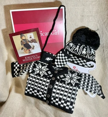 AMERICAN GIRL Retirado KIRSTEN Tejido Lana Isla Justa Suéter Sombrero Mitones con Caja Foto 1 de 4