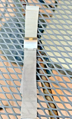 Omega 2057 Vintage Mesh Bracelet 18mm Gold Clasp – Rare  Men’s Watch Band - Image 1 of 4