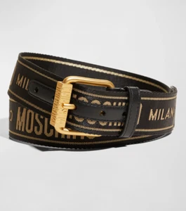 Nuevo con etiquetas Cinturón Moschino para hombre con logotipo 38 pulgadas - Imagen 1 de 2