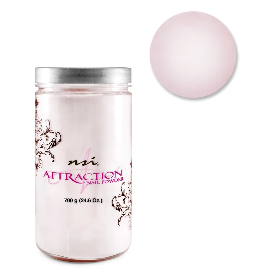 Polvo acrílico para uñas nsi Attraction rosa transparente 24,6 oz Foto 1 de 1