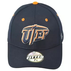 NCAA Zephyr UTEP Miners Blue Navy Curved Bill Adult Men Fitted Size Hat Cap  - Picture 1 of 4