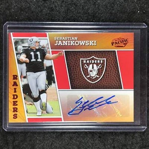 2024 Encore Football SEBASTIAN JANIKOWSKI Pacific Penmanship Auto Red 41/50 - Picture 1 of 1