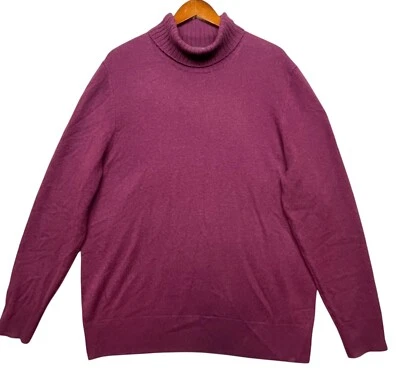 Suéter de Cachemira Nordstorm Para Hombre Grande Borgoña Cuello Tortuga Manga Larga Nuevo con Etiquetas Foto 1 de 4