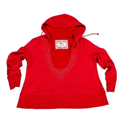Venezia Sport Sudadera con Capucha Mujer 16/18 Rojo Estrás Suéter Pullover Athleisure Foto 1 de 4
