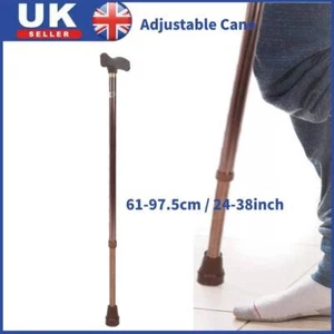 Elder Walking Stick Walking Cane Height Adjustable Metal Cane for Anti Slip UK - Picture 1 of 11