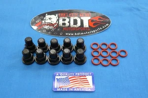 YAMAHA BANSHEE ATV BDT MOTOR CULATA BILLET BELLOTA TUERCAS NEGRO 10pk NUEVO - Imagen 1 de 1
