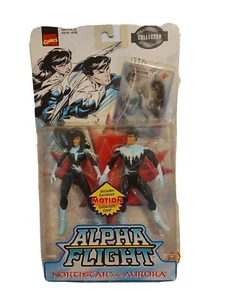 NIB Toy Biz Marvel Comics Alpha Flight Northstar Aurora Action Figures 1999 90s - Picture 1 of 7