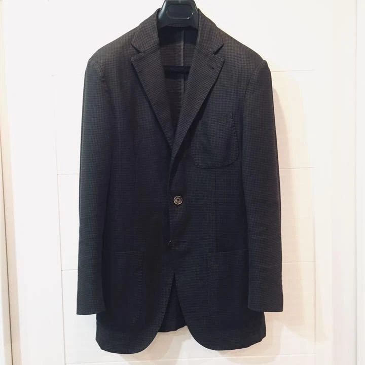 Cantarelli Jacket Men's Size 44 tailored jacket Dark brown cotton jacket #V3947 - Image 1 of 4