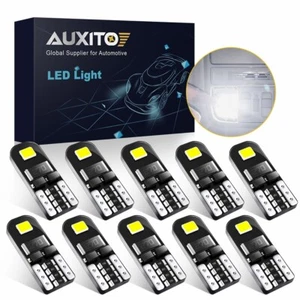 AUXITO LED License Plate Tag Light Bulb Bright W5W 168 194 2825 T10 White 6000K - Picture 1 of 22