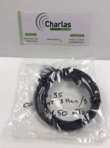 PROFIGOLD _ Cable vidéo 3 RCA- 3 RCA Interconnect FLAT 1,5M - Foto 1 di 1