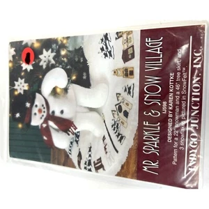 Indigo Junction Mr. Sparkle & Snow Village Pattern Kit For Snowman Tree Skirt & - Picture 1 of 5