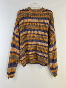ASOS Oversized Striped Long Sleeves Colourful Sweater Women’s M Fall Boho Preppy - Picture 1 of 8