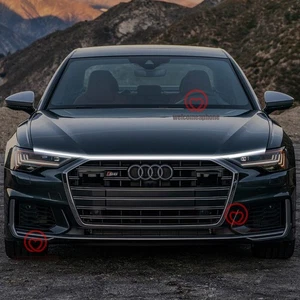 Front Grille Trim LED Hood Strip Lights DRL Decorative Lamps For Audi A6/S6 - Picture 1 of 11