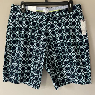 Pantalones Cortos Crown & Ivy Talla 8r Azul Marino y Jade Azulejo Estampado Geométrico 8.5” Entrepierna Nuevos con Etiquetas Foto 1 de 4