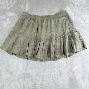 Minifalda Caslon para mujer XXL verde oliva con volantes en capas dobladillo cintura elástica tirar - Imagen 1 de 13