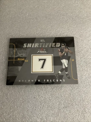 2003 Fleer Focus NFL Shirtified Insert #2NS Michael Vick Atlanta Falcons QB - Image 1 of 4