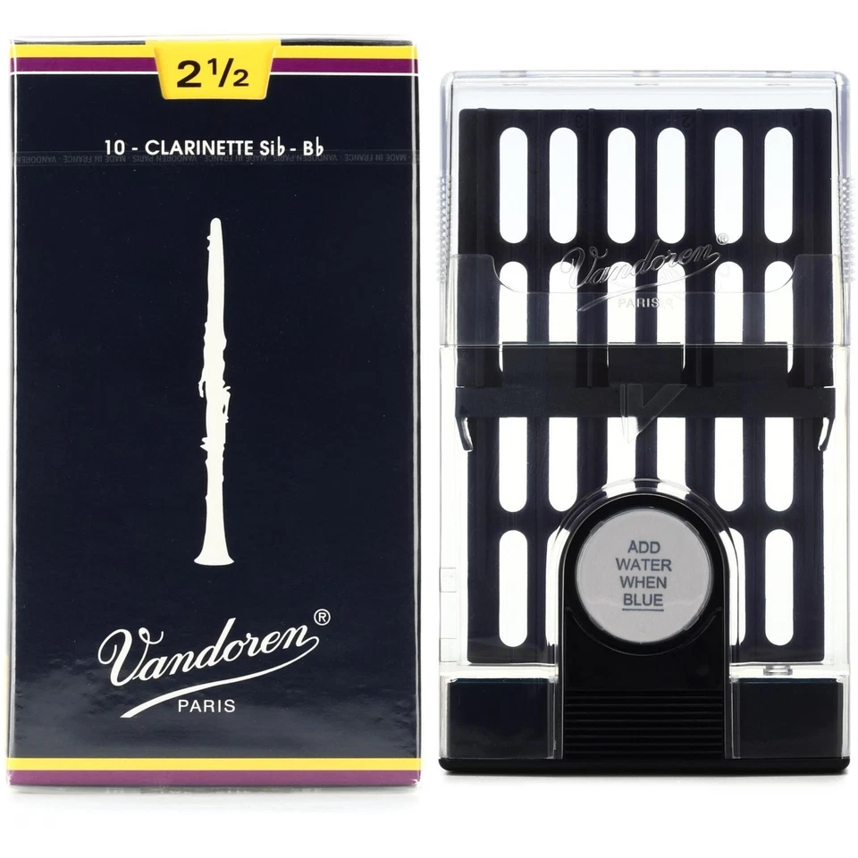 Vandoren CR1025 Traditional Bb Clarinet Reed with Reed Case - 2.5 (10-pack) - Image 1 of 1