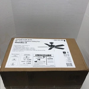 Hampton Bay YG187-NI Gazebo II 42 in. Indoor/Outdoor Natural Iron Ceiling Fan - Picture 1 of 8