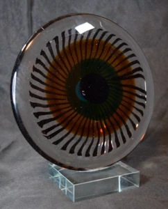 Escultura de ojos de vidrio de arte italiano de Murano de colección moderna de mediados de siglo Illuminatti - Imagen 1 de 10