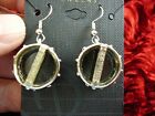 (M314-F) Blue or White SNARE DRUM Earrings pair JEWELRY drums silver earring