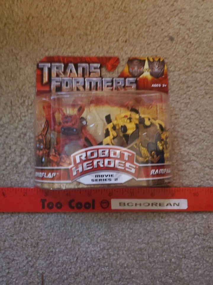 Transformers ROTF Robot Heroes Movie Series 2 Mudflap Vs Rampage pacote com 2 Novo - Imagem 1 de 1