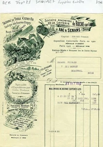 Dépt 25 - Arc & Senans - Superbe Entête Secteur de la Laiterie du 31/10/1927 - Picture 1 of 1