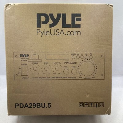 Pyle PDA6BU.5 Bluetooth Stereo Amplifier Receiver, FM Radio/USB/SD memory - Image 1 of 4