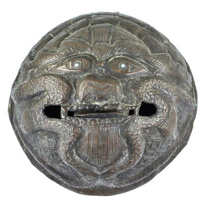 Antique Handmade Copper Tibetan Nepal Cheppu Home Protector Wall Hanging  Mask • 400£