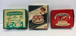 VINTAGE 1950'S LOT TWO CAKE AND ONE CAKE AND COOKIE DECORATOR - Picture 1 of 8