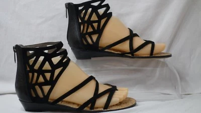 Sam Edelman 'Dana' Black Leather/Suede Gladiator Sandal Women Size 6 M - Image 1 of 4