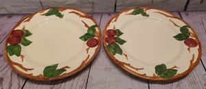 SET OF 2 Franciscan Earthenware Apple 10.5” Dinner Plate - Picture 1 of 11