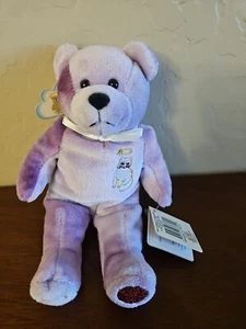 God Bless Our Pets Purple Teddy Bear 8" Bean Bag Plush Stuffed Animal Kitty Cat - Picture 1 of 4