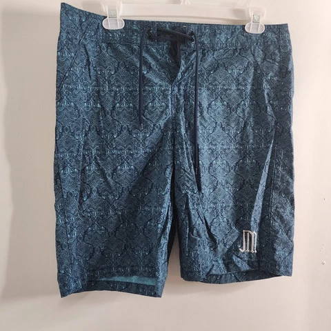 Swim Trunks Mens Size Large Floral Blue Bathing Suit Juicy Couture Cover