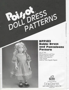 Poissot DPP 183 Kleid & Pantalons Muster passt 24" Puppe Designer Maureen Greeso - Bild 1 von 6