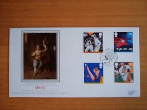 GB FDC BRADBURY PPS SILK 69 1991 SPORT FDI SHEFFIELD SPECIAL P/M - Picture 1 of 1