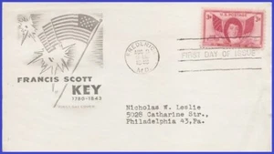 EE. UU. 5 # 962 ADDR HOUSE OF FARNAM FDC Francis Scott Key - Imagen 1 de 1