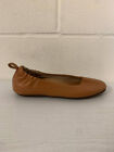 Fitflop 'Dynamicush' Shoes Size 4 Tan Soft Leather Slip On Pumps Flat Shoes