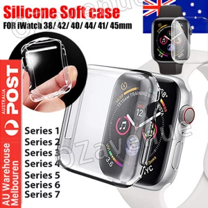 For Apple Watch iWatch Ultra 9 8 SE 7 6 5 4 40/44/41/45/49 Screen Protector Case - Picture 1 of 18
