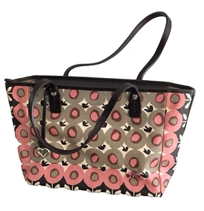 Brighton's Vera Tote Shoulder Bag Coated Canvas Leather Multicolor Pink Gray - Bild 1 von 18