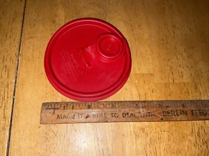 Vintage Tupperware rot Saft Getränk Behälter nur Deckel #603-2 - Bild 1 von 3
