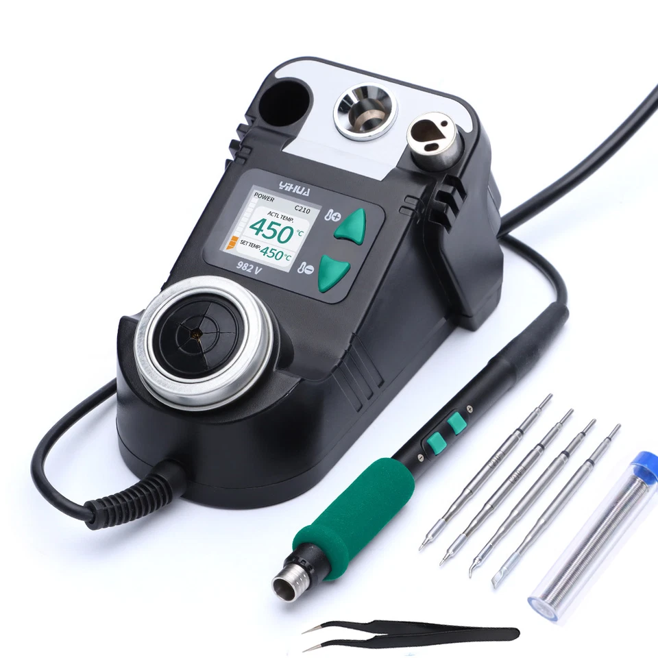 YIHUA 982-V C210/C245 Soldering Iron Kit 60W Precision Digital Soldering Station - Image 1 of 4