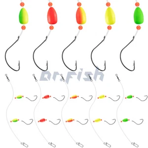 5 piezas ganchos circulares de agua salada para surfear plataformas pompano pesca flotadores broches giratorios - Imagen 1 de 14