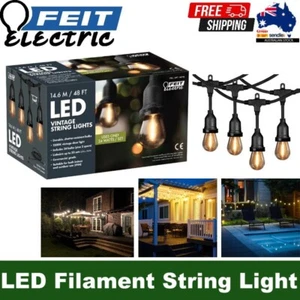 Feit 14.6m/48ft 24 Sockets IP65 Indoor/Outdoor LED Filament String Light Set - Picture 1 of 18