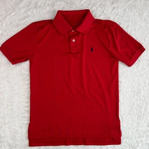 Polo Ralph Lauren Shirt Boy’s LARGE Red Performance Uniform School Pony Prep - Picture 1 of 5