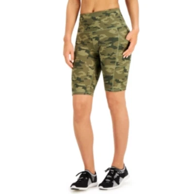 Pantalones Cortos de Motociclista Ideology Para Mujer XS De Colección Camuflaje Esmeralda Poliéster Pull On Foto 1 de 2