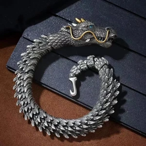 Fierce Dragon Bracelet - Handcrafted Mythical Jewelry - Picture 1 of 4