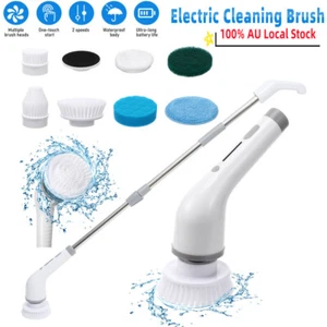 Electric Spin Scrubber Turbo Scrub Cleaning Brush Cordless Chargeable 8 Heads - Picture 1 of 12