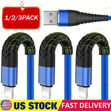 Braided Fast Charger Cable Heavy Duty USB Cord For iPhone 14 13 12 11 X XR 8 7 6